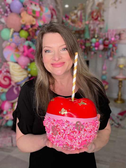 Jumbo Valentine Candy Apple Tutorial How-To Video